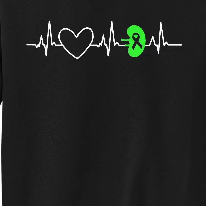 Kidney Disease Awareness Heartbeat Transplant Organ Donor Sweatshirt