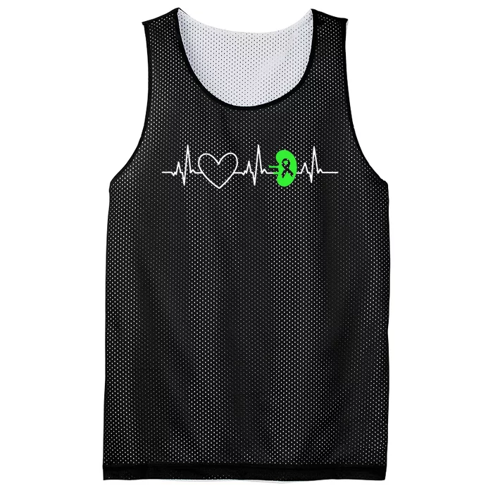 Kidney Disease Awareness Heartbeat Transplant Organ Donor Mesh Reversible Basketball Jersey Tank