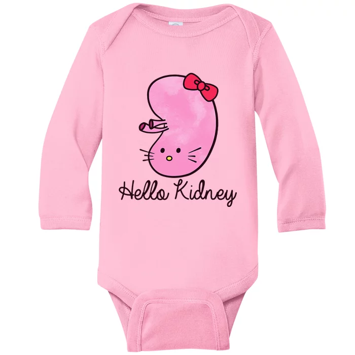 Kidney Disease Awareness Kidney Transplant Donor Dialysis Baby Long Sleeve Bodysuit