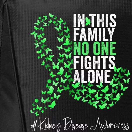 Kidney Disease Awareness Month Green Ribbon Butterflies City Backpack