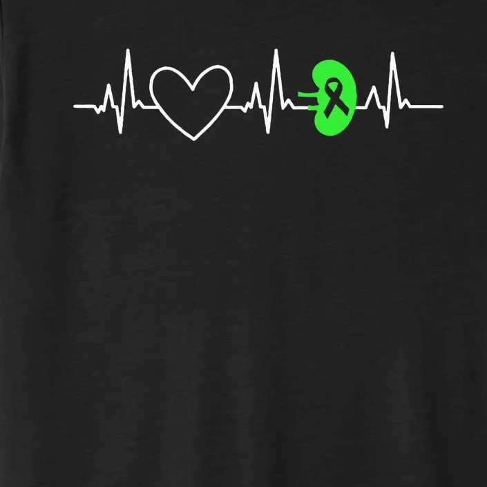 Kidney Disease Awareness Heartbeat Transplant Organ Donor ChromaSoft Performance T-Shirt