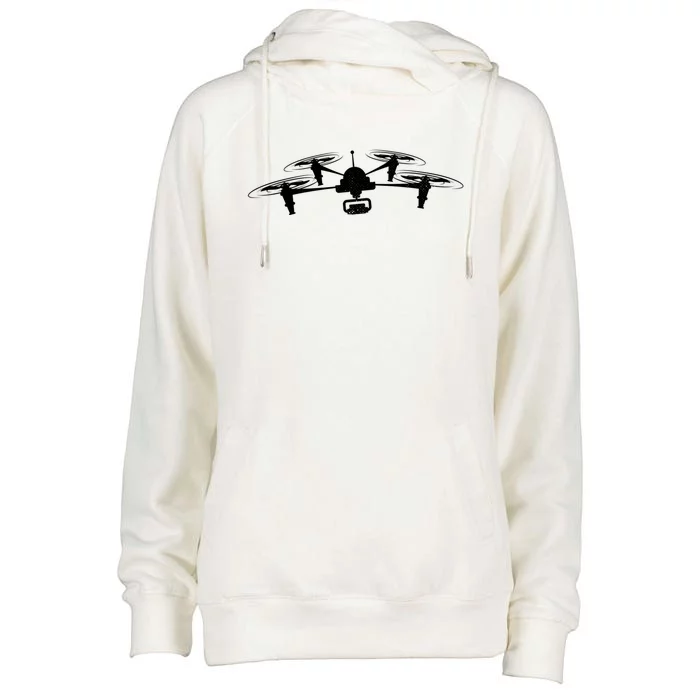 Kawaii Drones Aviation Worker Rc Fpv Drone Pilots Gift Womens Funnel Neck Pullover Hood