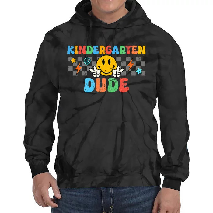 Kindergarten Dude Back To School First Day Of Kinder Tie Dye Hoodie