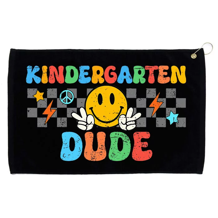 Kindergarten Dude Back To School First Day Of Kinder Grommeted Golf Towel