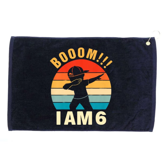 Kids Dabbing Birthday Shirt 6 Years Old Birthday Outfit Boys Grommeted Golf Towel