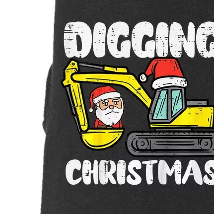 Kids Digging Christmas Excavator Xmas Truck Kids Doggie 3-End Fleece Hoodie