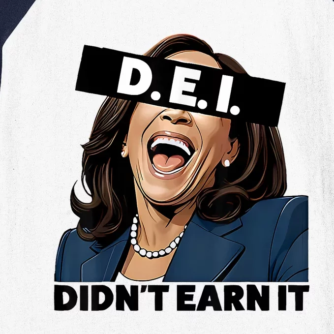 Kamala Dei DidnT Earn It Anti Kamala Harris Vote Trump 2024 Baseball Sleeve Shirt