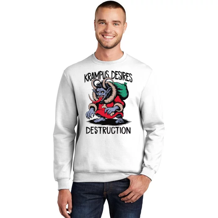 Krampus Desires Destruction Devil Satan Christmas Occult Sweatshirt