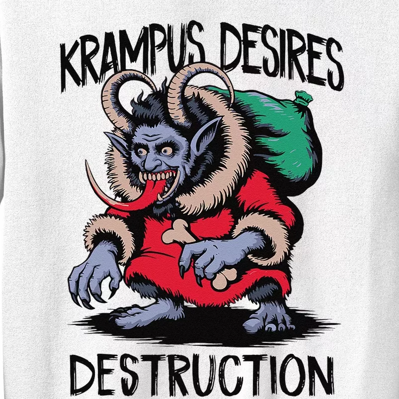 Krampus Desires Destruction Devil Satan Christmas Occult Sweatshirt