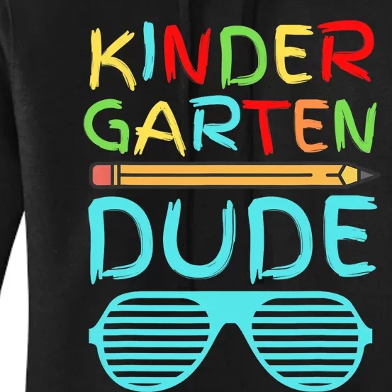 Kindergarten Dude Funny Pencil First Day School Blue Women's Pullover Hoodie