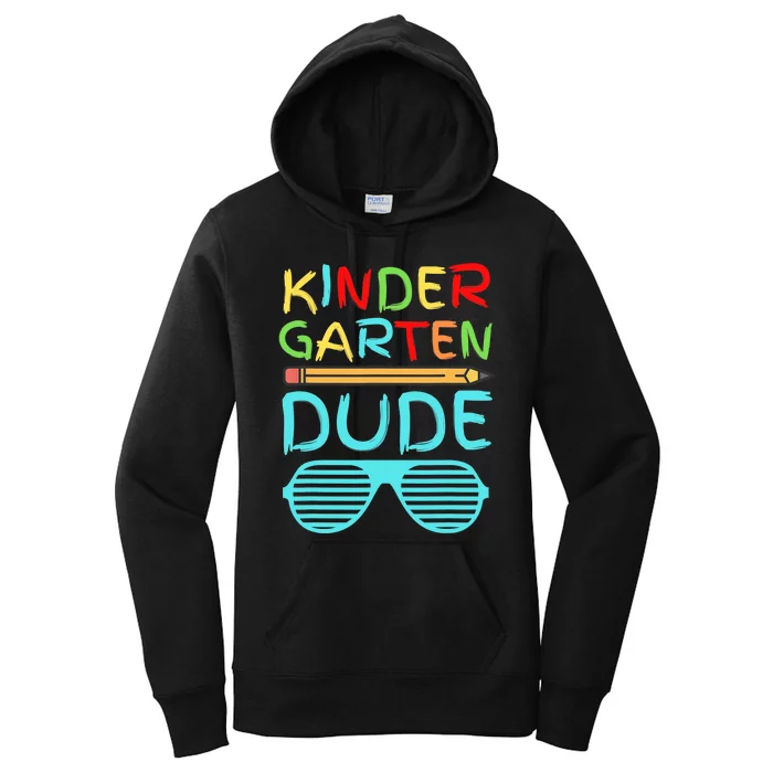 Kindergarten Dude Funny Pencil First Day School Blue Women's Pullover Hoodie