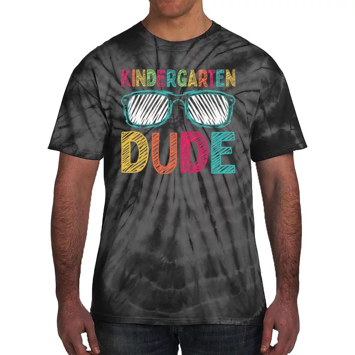 Kindergarten Dude Funny First Day Back To School Student Tie-Dye T-Shirt