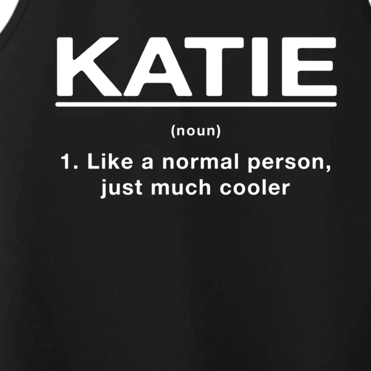 Katie Definition Funny First Name Humor Nickname Unique Gift Performance Tank