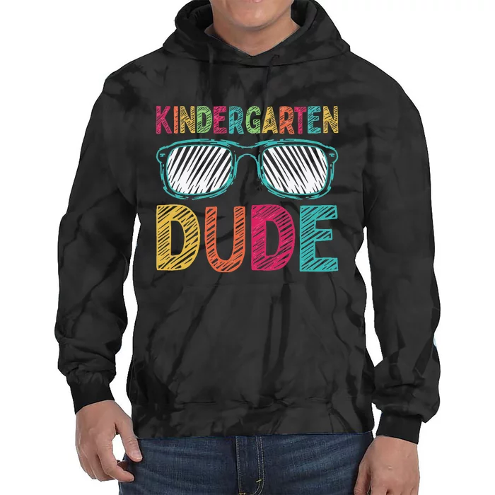 Kindergarten Dude Funny First Day Student Tie Dye Hoodie