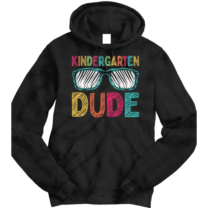 Kindergarten Dude Funny First Day Student Tie Dye Hoodie