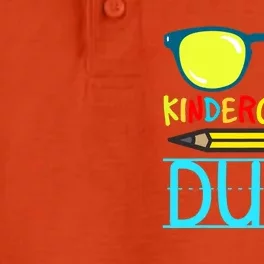 Kindergarten Dude Funny First Day Back To School Student Dry Zone Grid Performance Polo