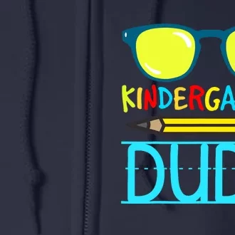 Kindergarten Dude Funny First Day Back To School Student Full Zip Hoodie