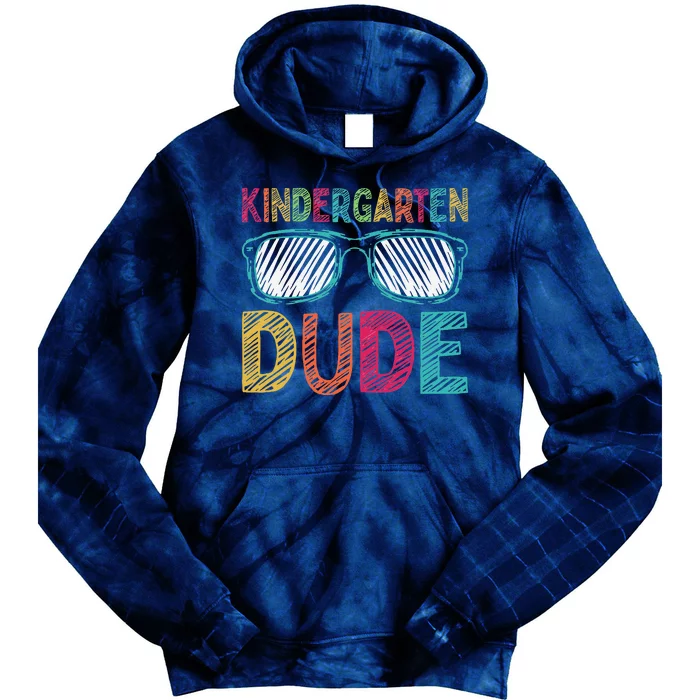 Kindergarten Dude Funny First Day Back To School Student Tie Dye Hoodie