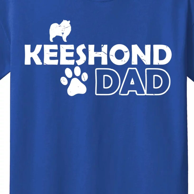 Keeshond Dad Funny Cute Dog Owner Adopt Rescue Fathers Day Gift Kids T-Shirt