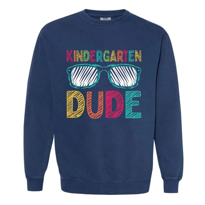 Kindergarten Dude Funny First Day Back To School Student Garment-Dyed Sweatshirt