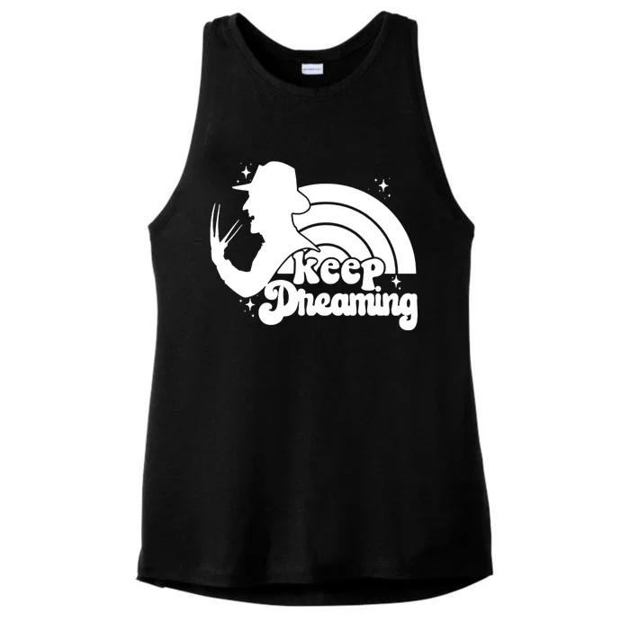 Keep Dreaming Freddy's Nightmare Horror Movi Ladies Tri-Blend Wicking Tank