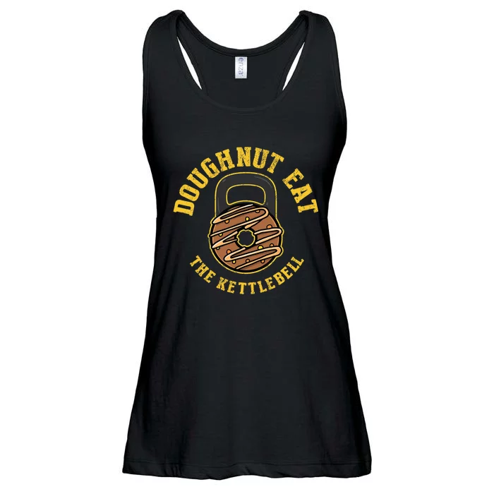 Kettlebell Donut, Funny Gym Workout, Fitness Ladies Essential Flowy Tank