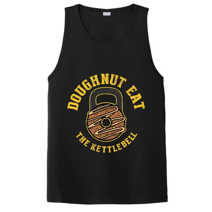 Kettlebell Donut, Funny Gym Workout, Fitness Performance Tank