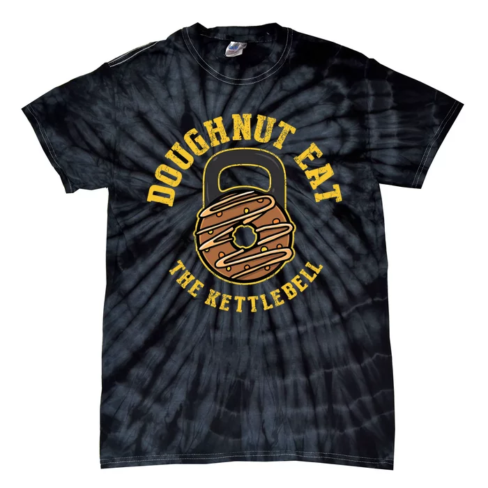 Kettlebell Donut, Funny Gym Workout, Fitness Tie-Dye T-Shirt