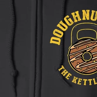 Kettlebell Donut, Funny Gym Workout, Fitness Full Zip Hoodie