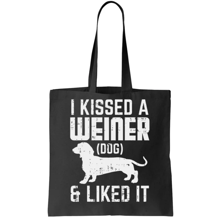 Kissed Dog I Liked It Funny Animal Pet Dachshund Gift Tote Bag