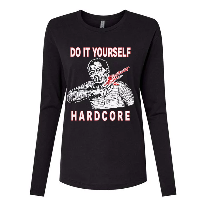 Knucklexdragger Do It Yourself Hardcore Womens Cotton Relaxed Long Sleeve T-Shirt