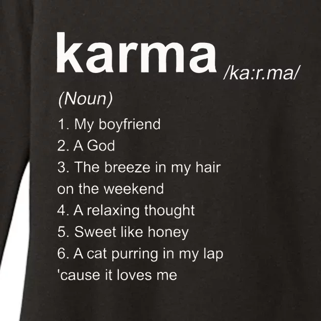 Karma Definition Karma Vibe Womens CVC Long Sleeve Shirt