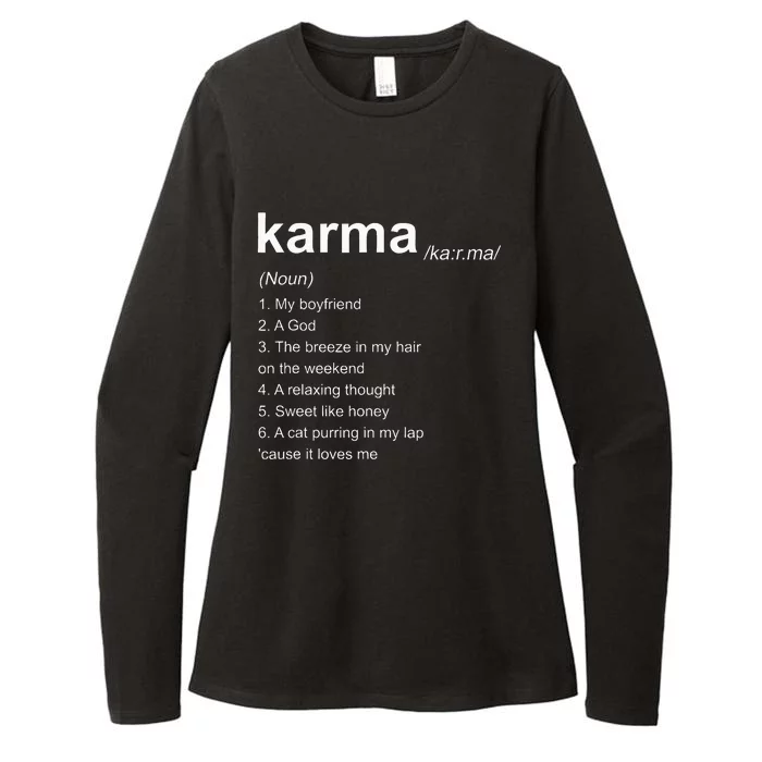 Karma Definition Karma Vibe Womens CVC Long Sleeve Shirt