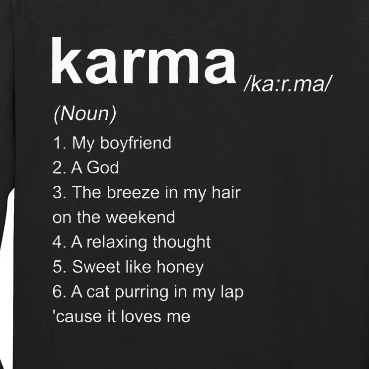 Karma Definition Karma Vibe Tall Long Sleeve T-Shirt