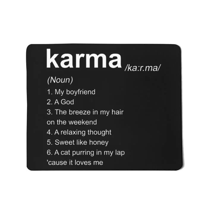 Karma Definition Karma Vibe Quote Mousepad