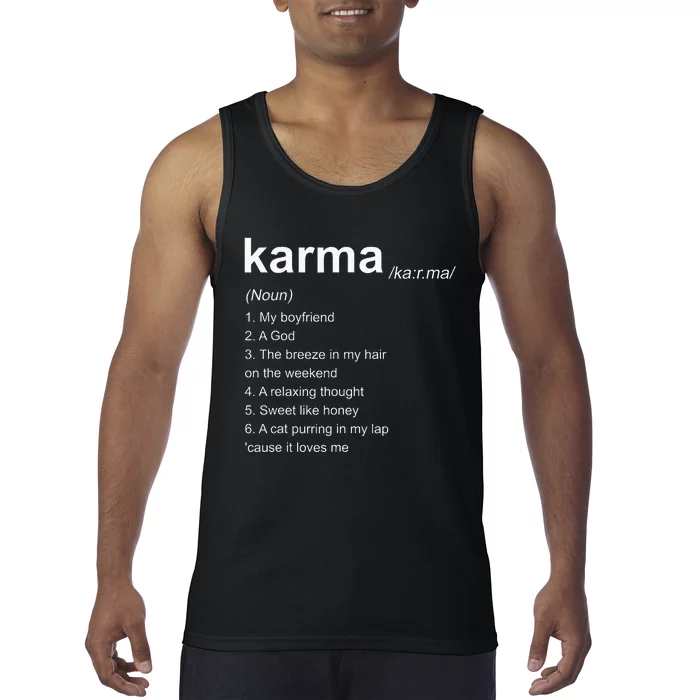 Karma Definition Karma Vibe Quote Tank Top