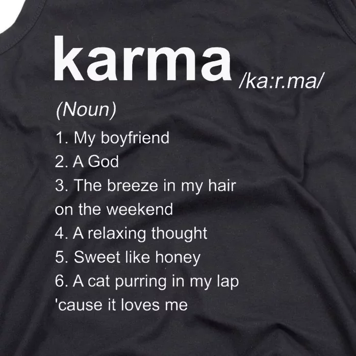 Karma Definition Karma Vibe Quote Tank Top