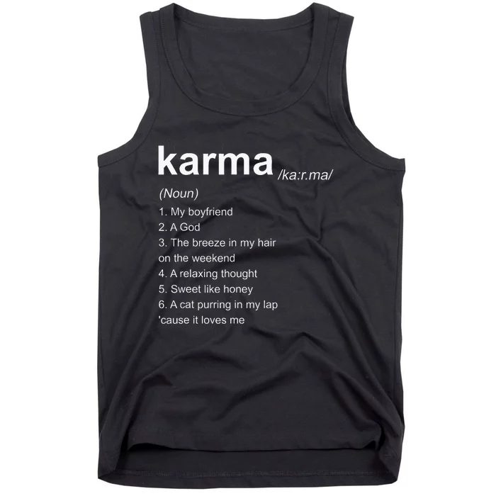 Karma Definition Karma Vibe Quote Tank Top