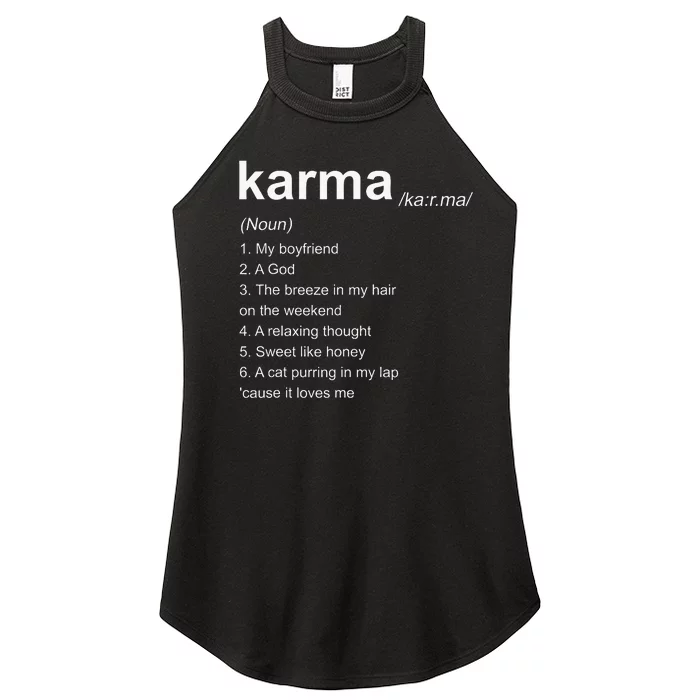 Karma Definition Karma Vibe Quote Women’s Perfect Tri Rocker Tank