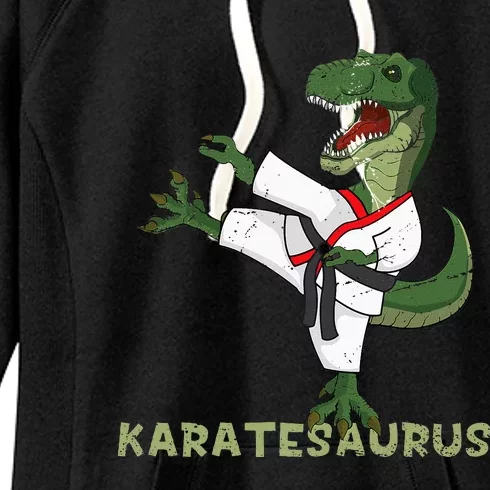 Karate Dinosaur Karatesaurus Trex Karatist Women's Fleece Hoodie