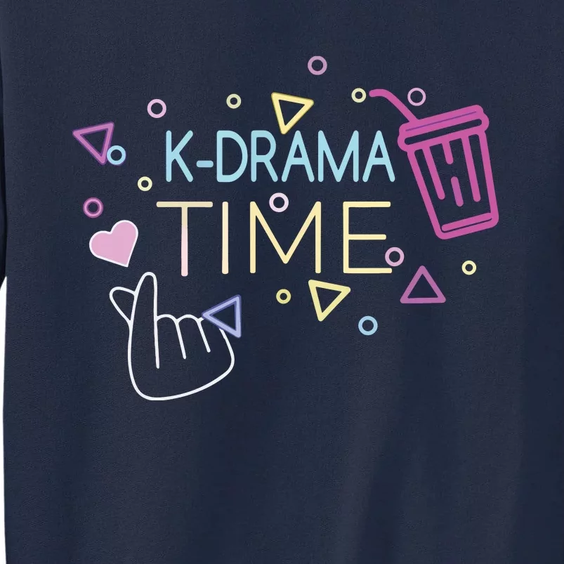 Korean Drama Kdrama Finger Heart Design Tall Sweatshirt