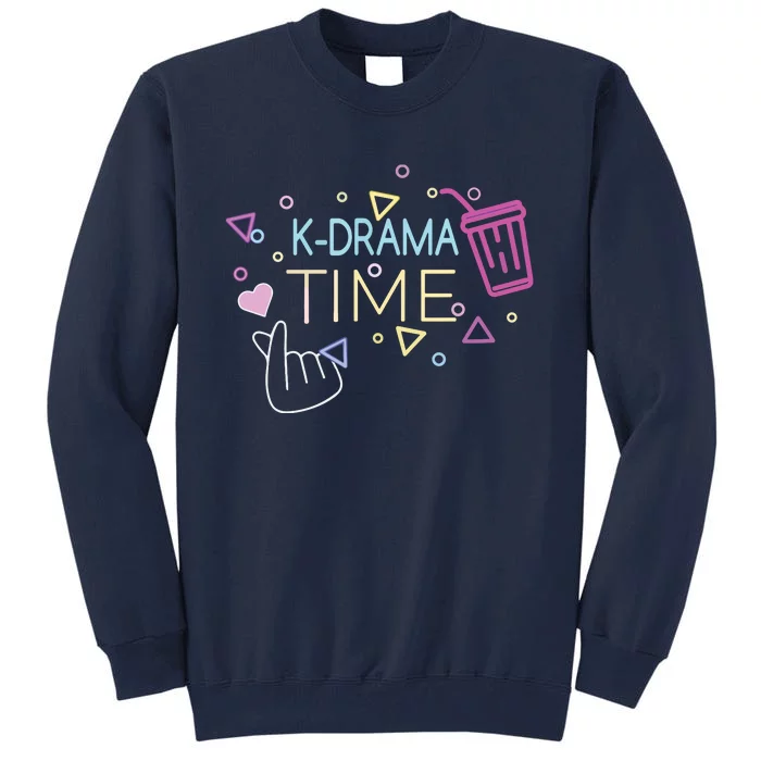 Korean Drama Kdrama Finger Heart Design Tall Sweatshirt