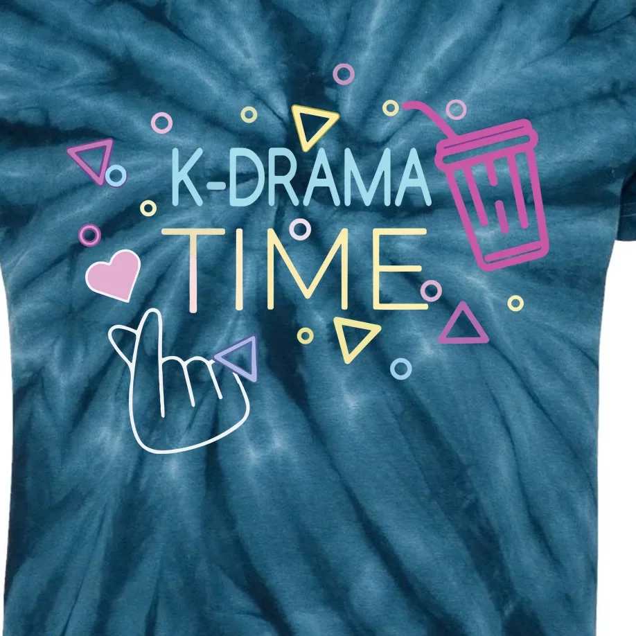 Korean Drama Kdrama Finger Heart Design Kids Tie-Dye T-Shirt