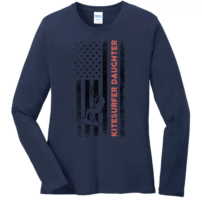 Kitesurfing Daughter Kitesurfer Gift Ladies Long Sleeve Shirt