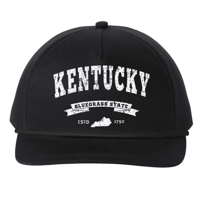 Kentucky Distressed Ky Bluegrass State Snapback Five-Panel Rope Hat