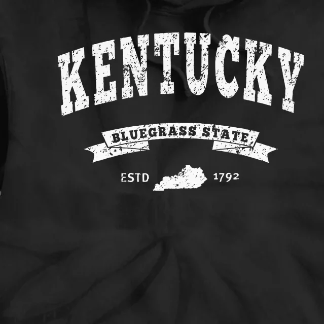 Kentucky Distressed Ky Bluegrass State Tie Dye Hoodie