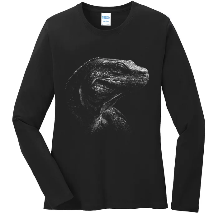 Komodo Dragon Ladies Long Sleeve Shirt