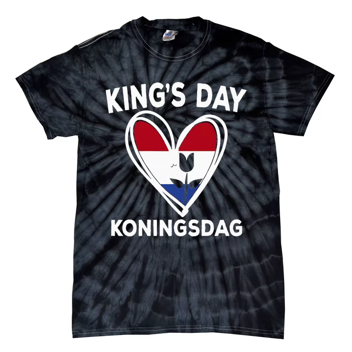 Kingsday Dutch Koningsdag Netherlands Kings Day Amsterdam Tie-Dye T-Shirt