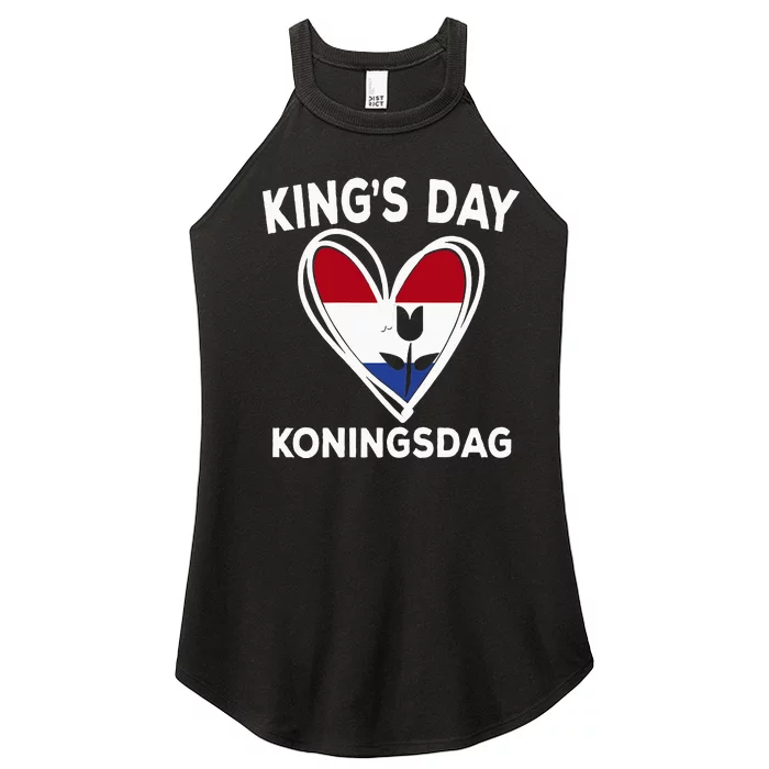 Kingsday Dutch Koningsdag Netherlands Kings Day Amsterdam Women’s Perfect Tri Rocker Tank