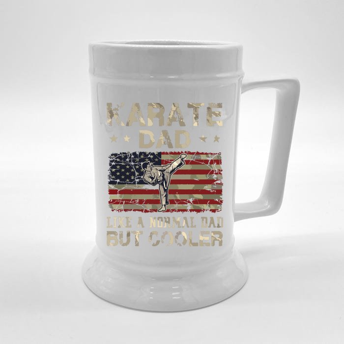 Karate Dad Like A Normal Dad But Cooler Fathers Day Front & Back Beer Stein